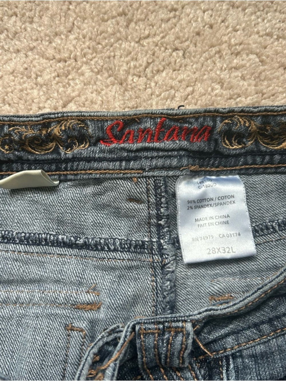 Women’s Gray-Blue Flare Jeans - Picture 5 of 8